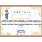 Attestation de Ramadan garçon