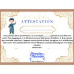 Attestation de Ramadan garçon Attestation de Ramadan garçon